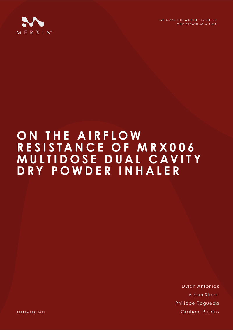 On the Airflow Resistance of MRX006 Multidose Dual Cavity Dry Powder Inhaler